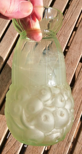 Ancien vase bulbe verre - ancien, à