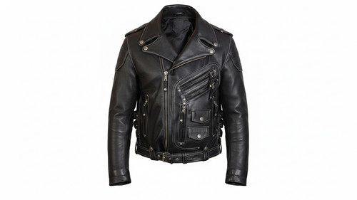 Blouson motard cuir noir - motard,