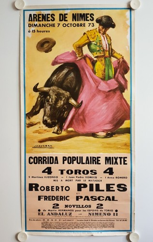 Affiche corrida arènes - corrida,