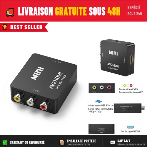 Convertisseur rca vers hdmi - convertisseur,