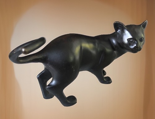 Statuette chat bronze - en, /