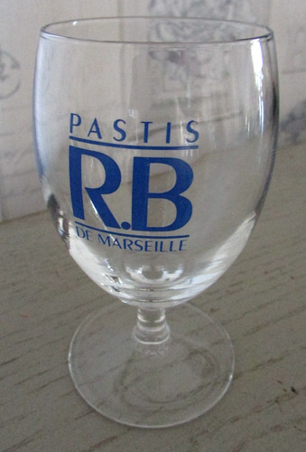 Verre pied pastis b de - pied, r.b