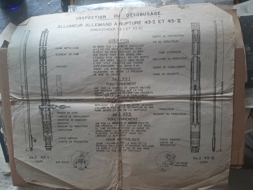 Affiche notice mine allemande - affiche,