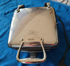 VINTAGE GRAND GAUFRIER MARQUE KRUPS FONCTIONNEL ACIER CHROME