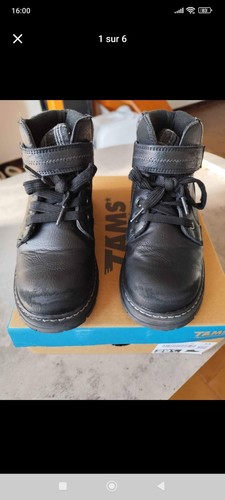 Bottines noires garçon - bottines,