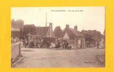 SAINTE-GENEVIEVE (60) MANEGE FORAIN & ROULOTTE aux VILLAS Jour de FETE en 1930