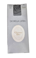 CHRISTIAN DIOR Collants Diorella Ultra 106 Taille Unique Graphite 15 Denier (A)