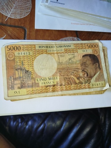 Gabon billet 5000 francs - 5000, nd