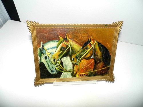 Tableau ancien trio tete - tableau,