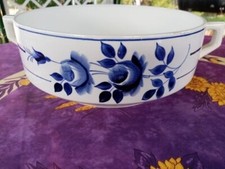 Bas de Soupière Légumier Moulin des Loups Hamage Modèl 368 Déco Floral Bleu 33cm