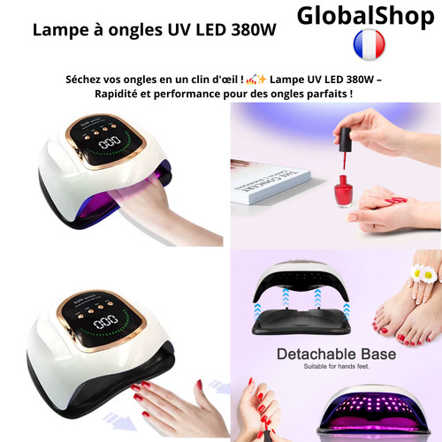 Lampe ongles led 380w - uv,