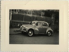 PHOTO ANCIENNE - VINTAGE SNAPSHOT - VOITURE AUTOMOBILE RENAULT 4CV DÉCAPOTABLE 2