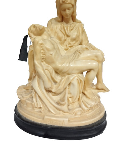 Sculpture pieta signee santini - sculpture,