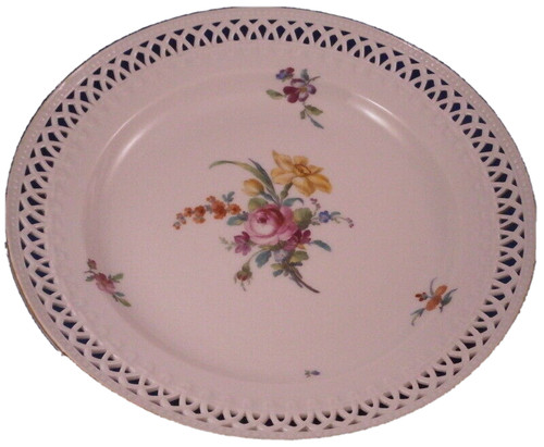Assiette florale réticulée - assiette,