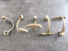 Lot 5 Patères Art Déco crochet en Laiton / Bronze vintage Porte Manteau 