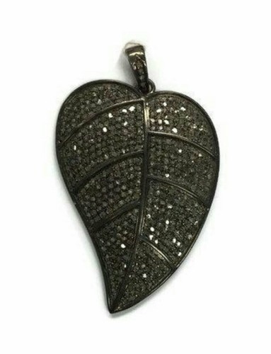 Pendentif feuille diamant - pendentif,