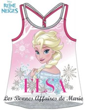 DISNEY - Liquidation - La Reine des Neiges - Débardeur Elsa gris 8A - Neuf éti