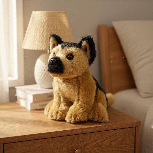 Chien peluche réaliste - chien, en