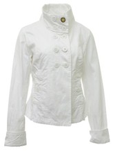 Veste courte caban coton blanc