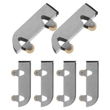  Lot de 6 roulettes pour portes coulissantes en verre : kit de poulies pour