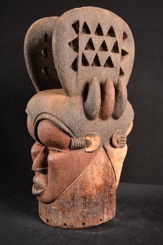 Masque casque igbo ancien - masque,