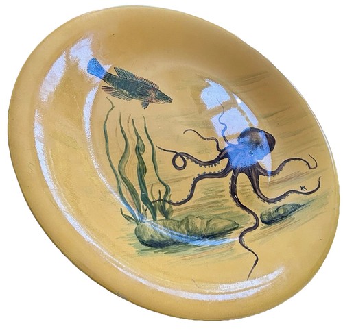 Ancien grand plat poisson - grand,