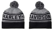 Harley Davidson Harley-Davidson Combustion Bonnet avec Pompon Gris #97657-24VM