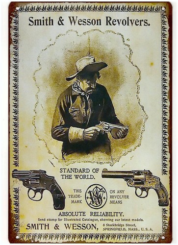 Plaque metal smith wesson - metal,