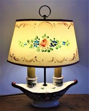 Lampe en céramique type bouillotte début XXème - Voir descriptif