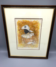 Jacky Bluteau "Goldoni" œuvre originale signée 1987 – aquarelle & crayon encadré