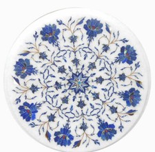 12 " Rond Marbre Coin Fin