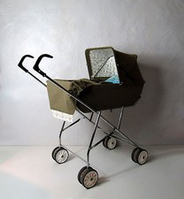 ancien landau poussette Doucet pour poupée Vintage