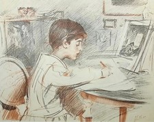 Paul César HELLEU : Ecolier