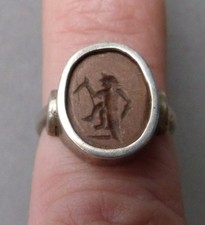 Bague argent avec - , intaille