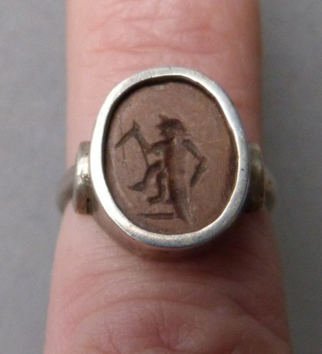 Bague argent avec - , intaille