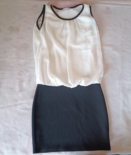 Robe blanche noire enfant - blanche,