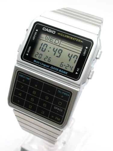 Montre argent casio data - montre,
