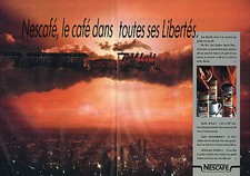 PUBLICITE ADVERTISING 104  1989  Nescafé café soluble (2 p) ALTA Rica Colombie