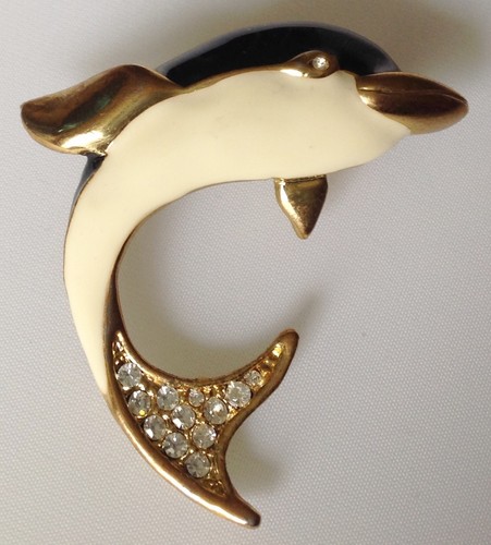 Broche dauphin couleur - broche,