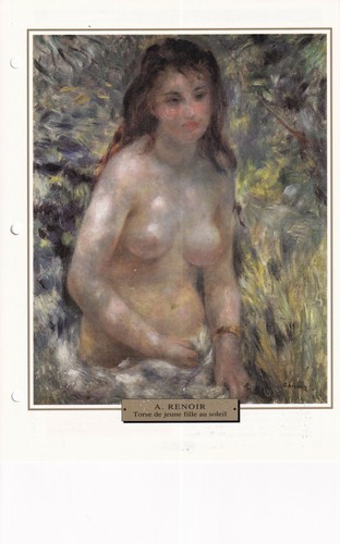 Fiche 18x25cm tableau renoir - tableau,
