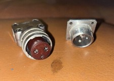 CONNECTEUR  ET CHASSIS JEAGER 3 Pin   multibroches MALE / FEMELLE