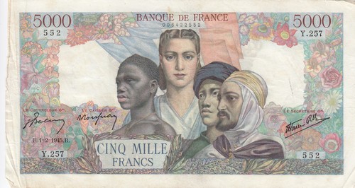 France 5000 francs empire - francs,