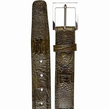 Ceinture En Autruche Olive
