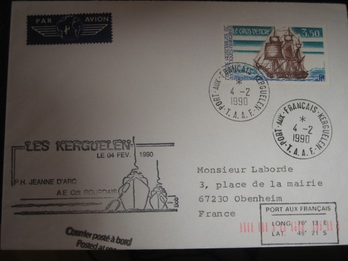 Taaf lettre 1990 - lettre, d