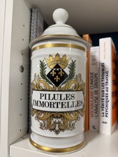 Pot À Pharmacie De Gallien Porcelaine Ancien Rare  Limoges Galien Épices