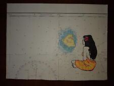 TAHITI VAHINE BIERE HINANO par amateur sur extrait carte marine ile ABU MUSA