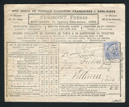 Superbe rare lettre de - rare, paris