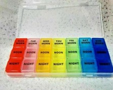 Porte Pilules Semaine Journalier -21 Compartiments -7 Couleurs DIVERSI-3 X Jour