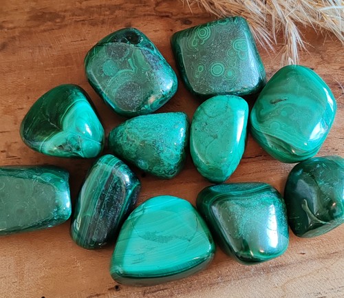 Pierre roulée malachite - roulée, en