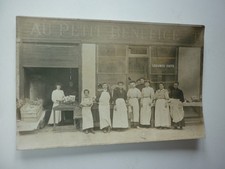 Carte photo façade devanture de magasin Au Petit Bénéfice à Boulogne Billancourt